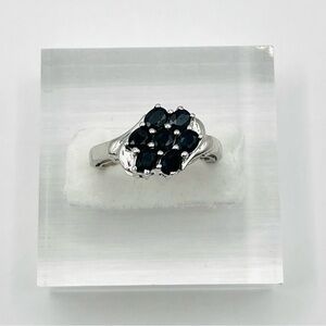 1.40 CT Natural Sapphire Sterling Silver Ring